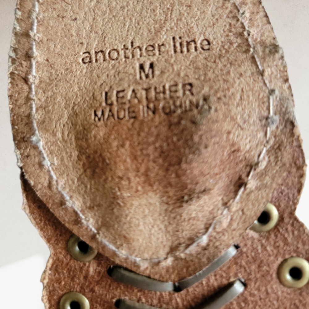 ANOTHER LINE | Vintage Tan Leather Belt Sz.M - Picture 7 of 7